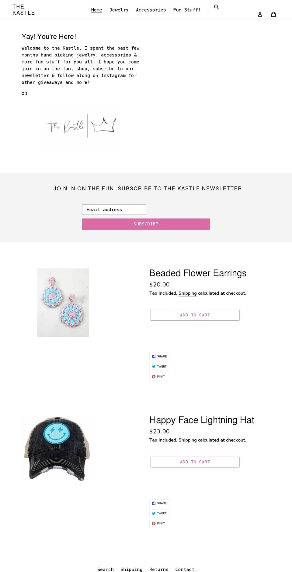 shopthekastle.com shopify website screenshot