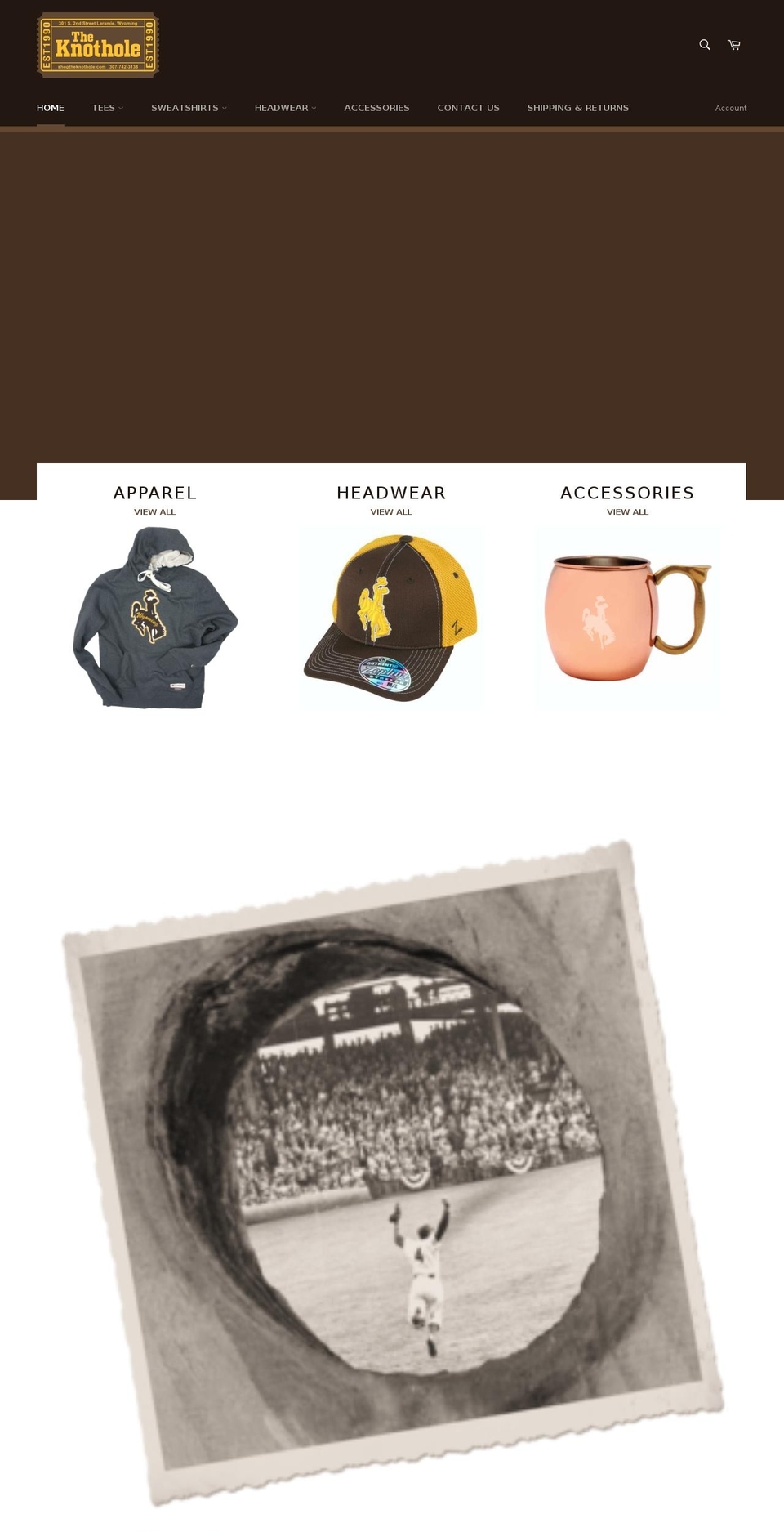 shoptheknothole.com — Shopify storefront screenshot