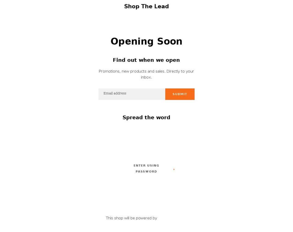 shopthelead.com shopify website screenshot