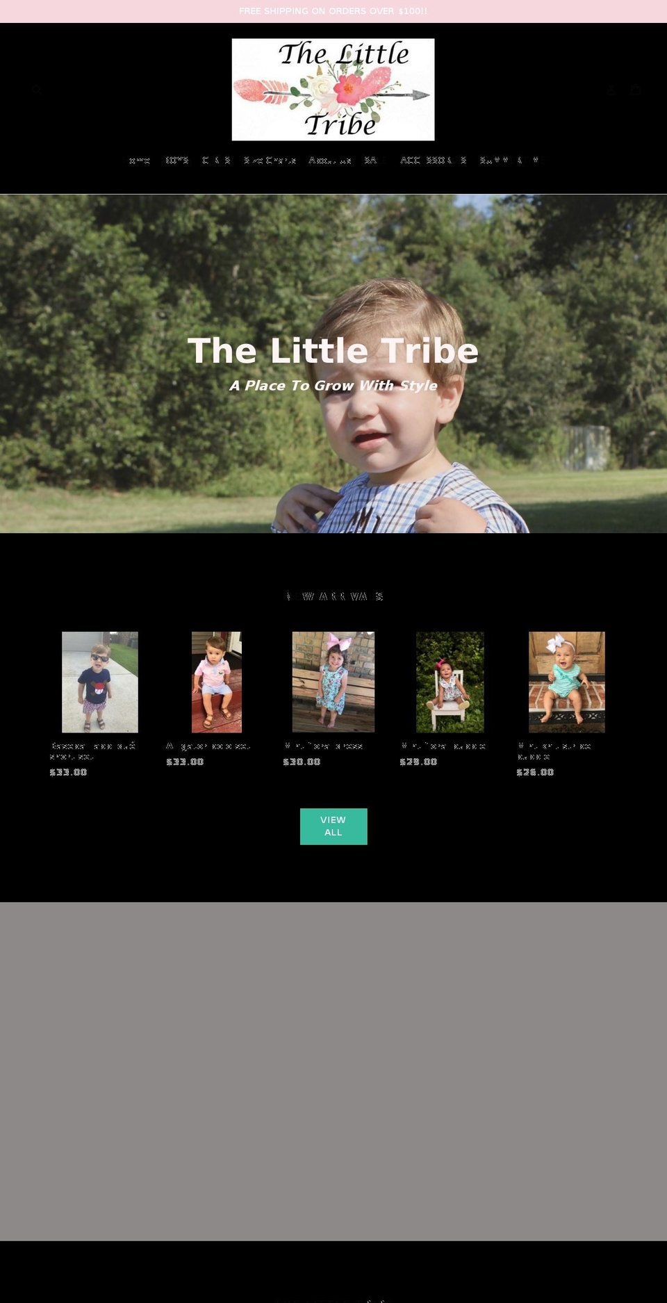shopthelittletribe.com — Shopify storefront screenshot