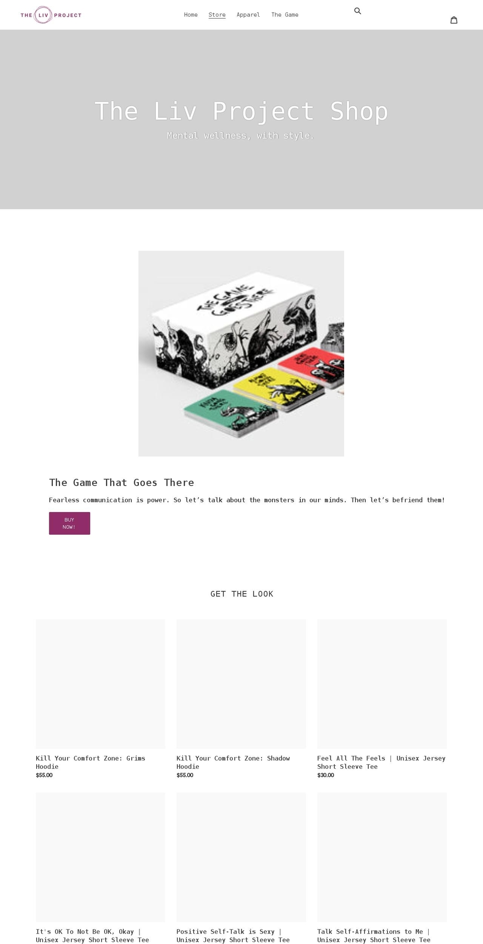 shopthelivproject.com shopify website screenshot