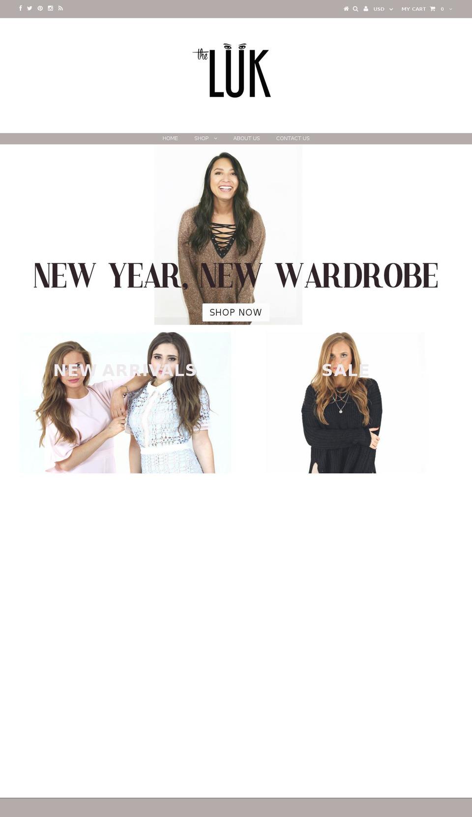 shoptheluk.com shopify website screenshot