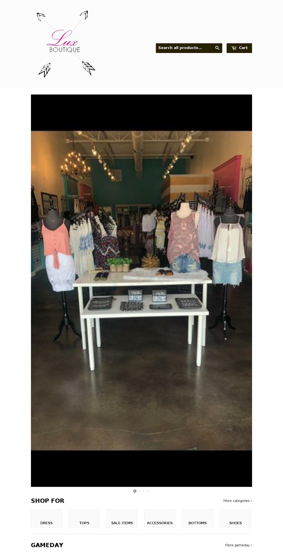 shoptheluxboutique.com — Shopify storefront screenshot