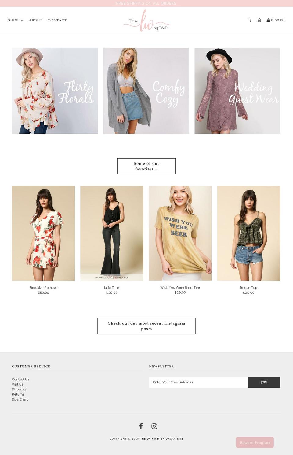 shopthelw.com shopify website screenshot