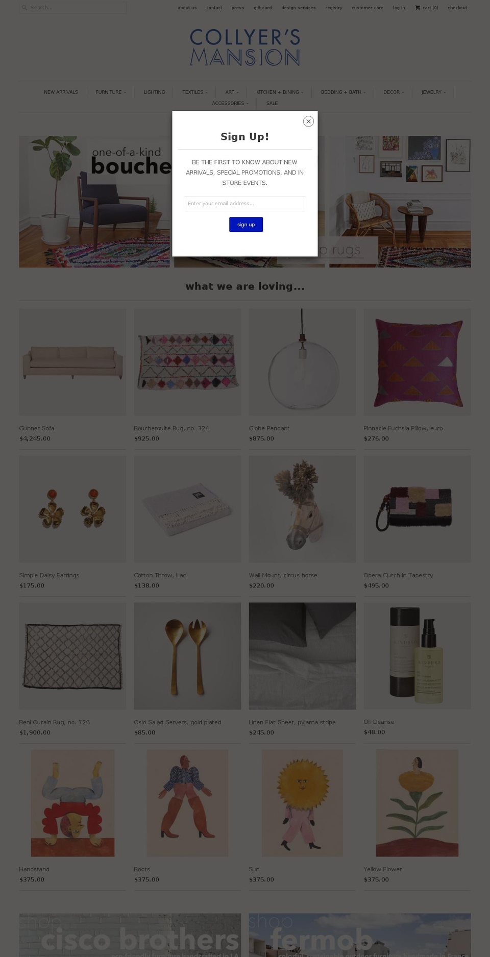 shopthemansion.com shopify website screenshot