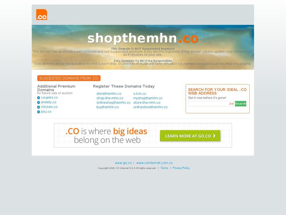 shopthemhn.co shopify website screenshot