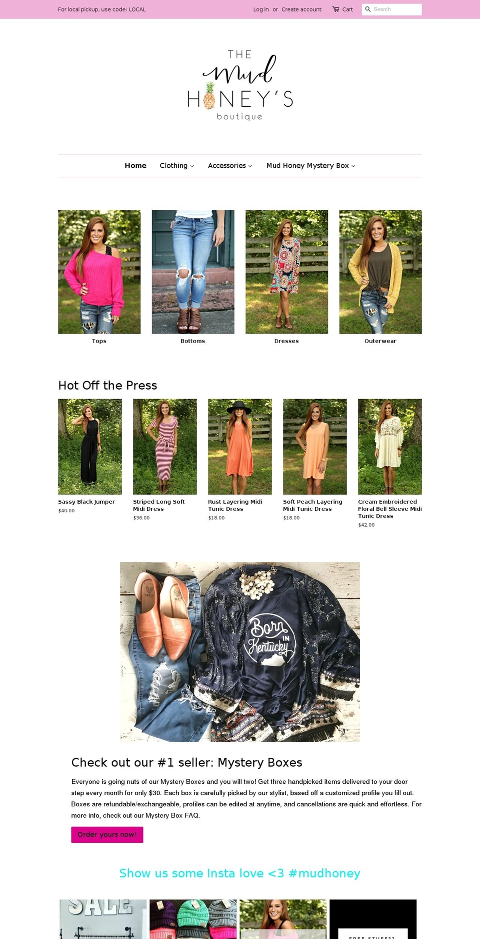 shopthemudhoneys.com — Shopify storefront screenshot