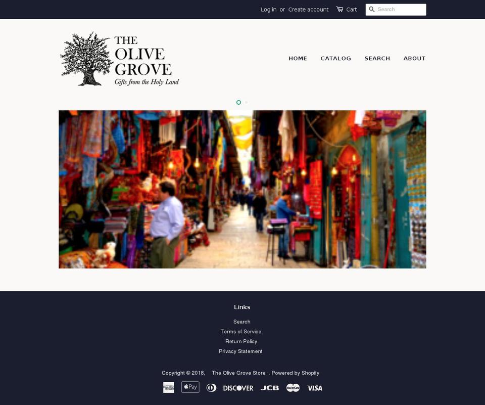 shoptheolivegrove.com — Shopify storefront screenshot