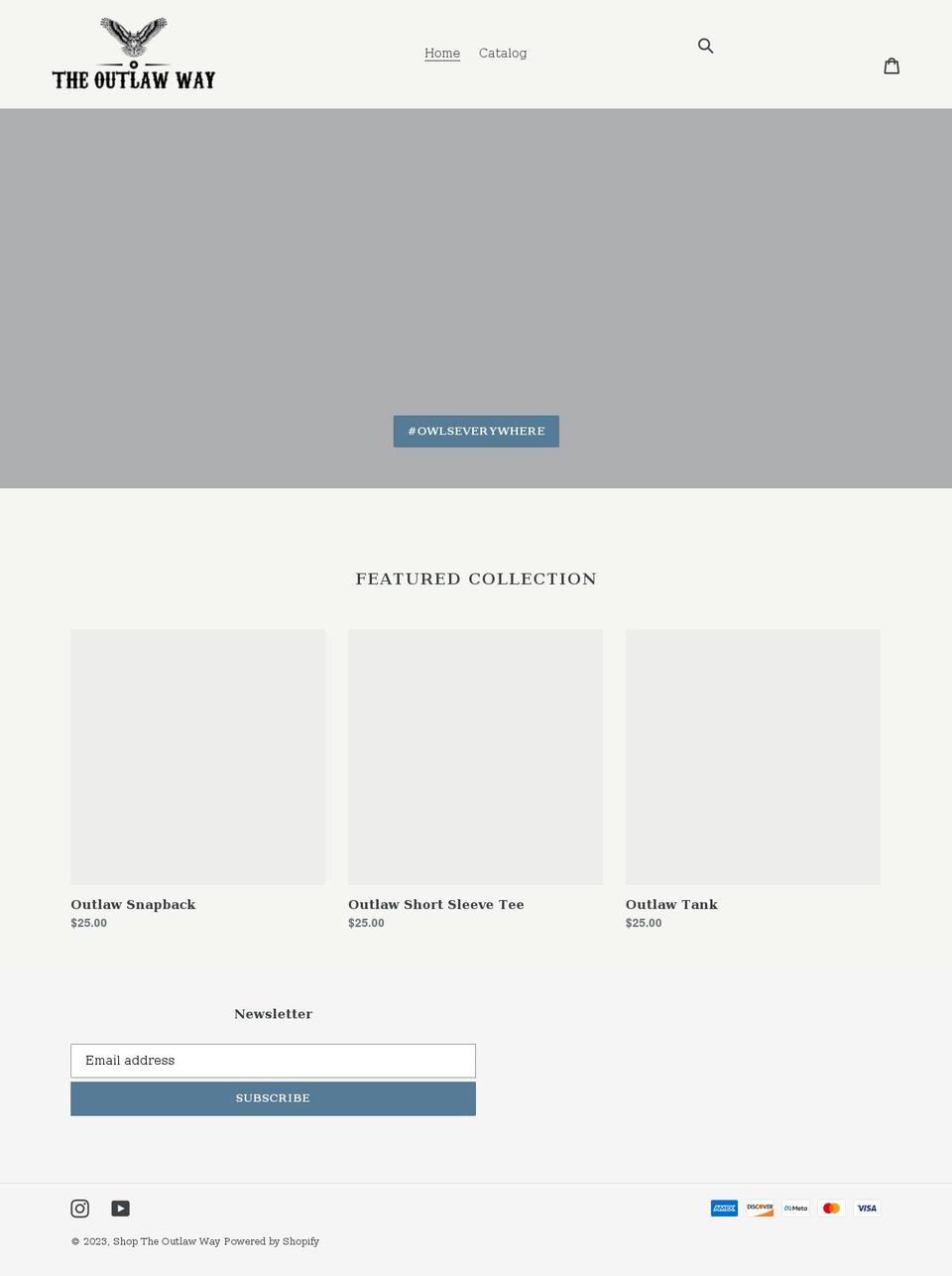 shoptheoutlawway.com shopify website screenshot