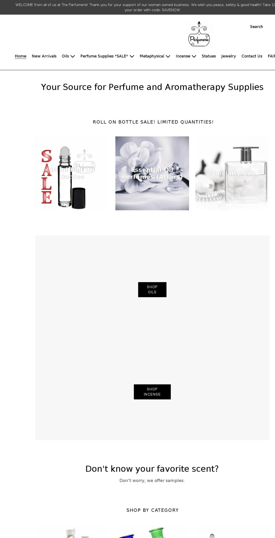 shoptheparfumerie.com shopify website screenshot