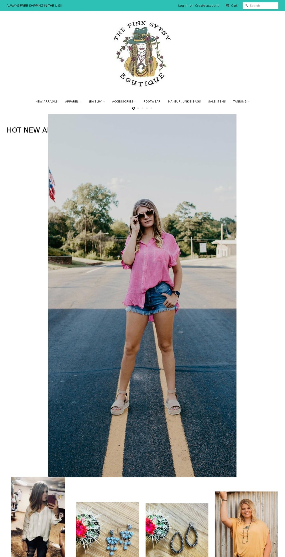 shopthepinkgypsyboutique.com — Shopify storefront screenshot