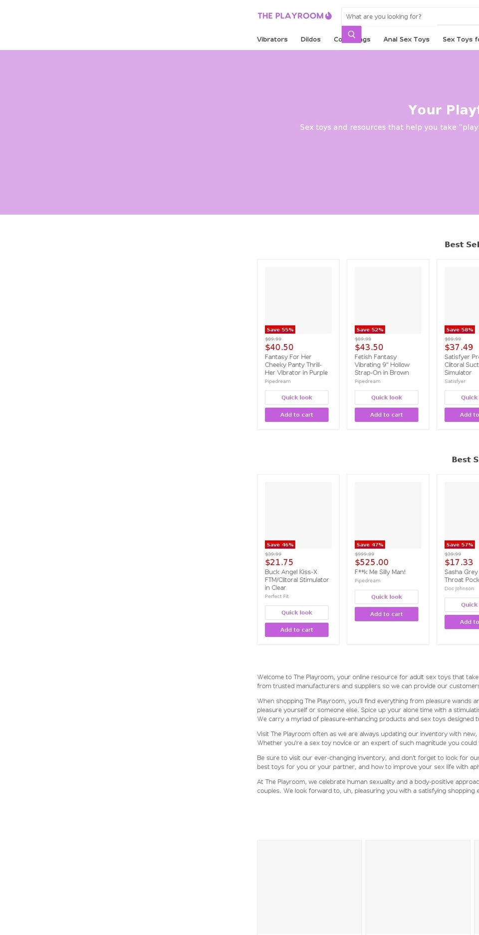 shoptheplayroom.com — Shopify storefront screenshot