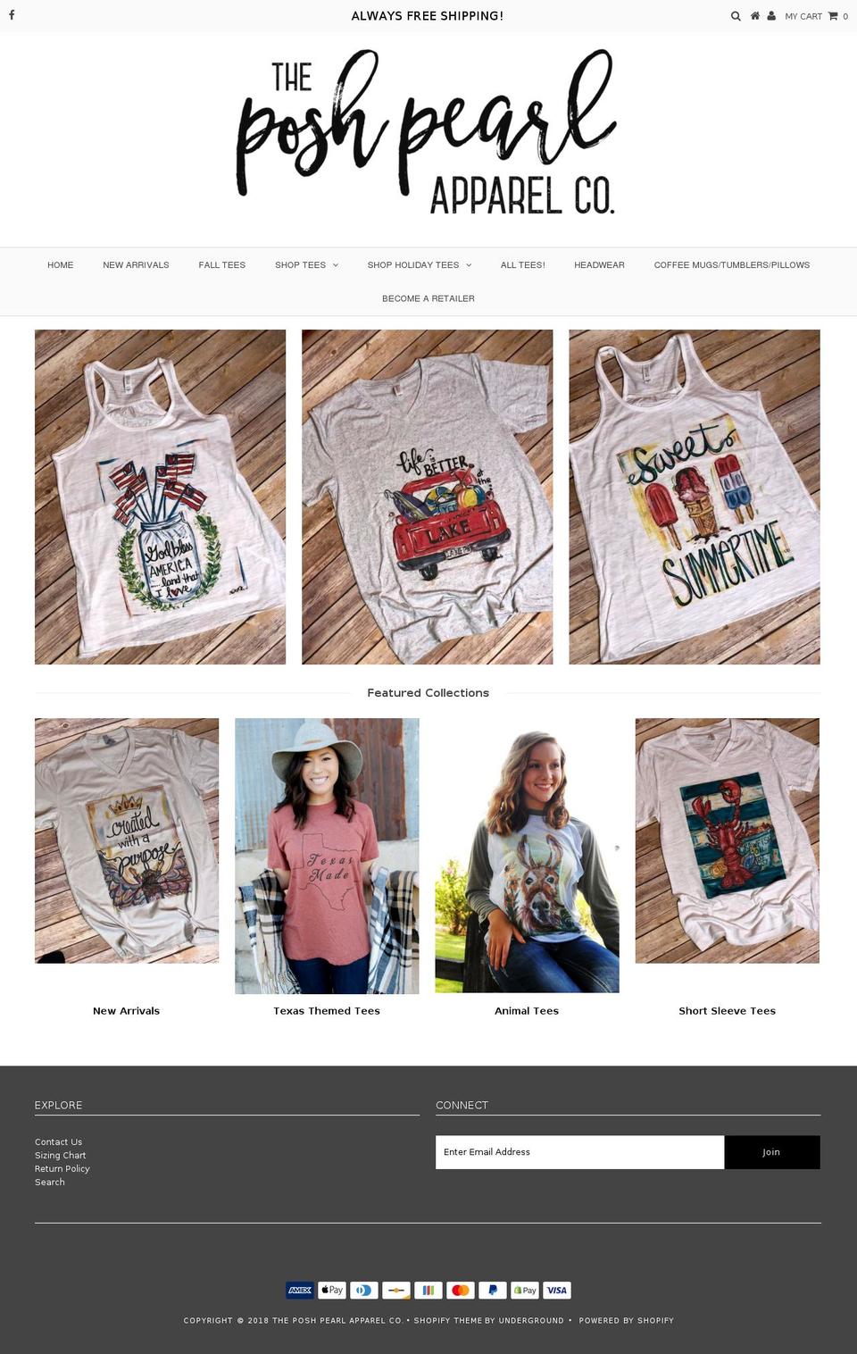 shoptheposhpearl.com — Shopify storefront screenshot