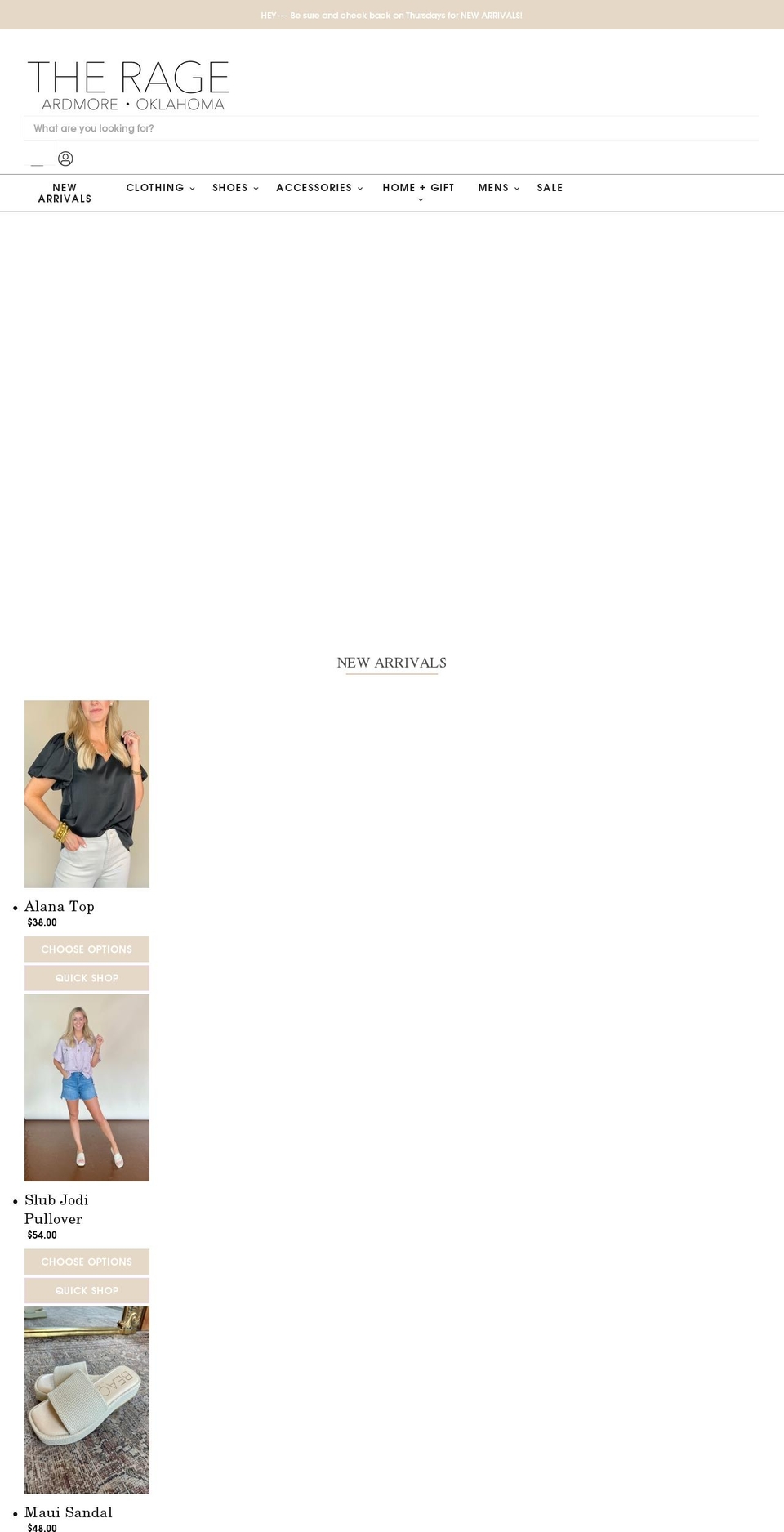 shoptherageok.com — Shopify storefront screenshot