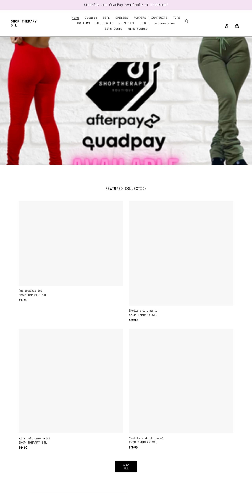 shoptherapystl.com shopify website screenshot