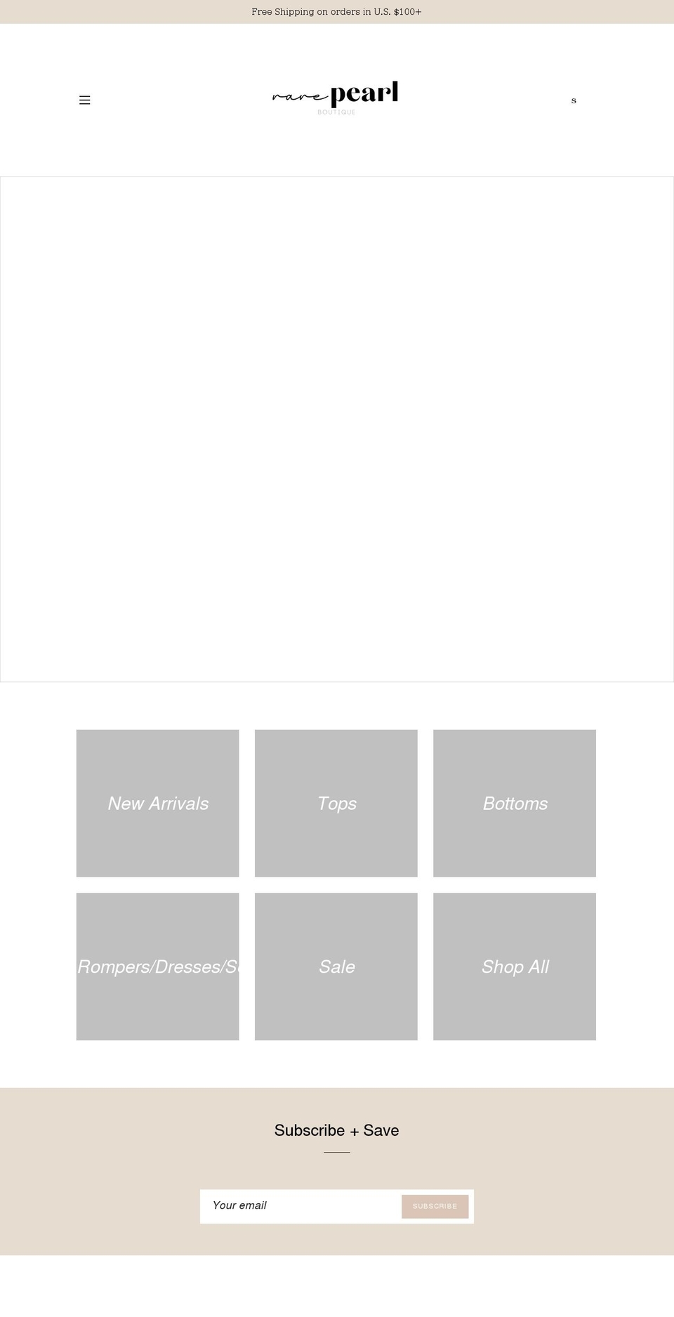 shoptherarepearl.com shopify website screenshot
