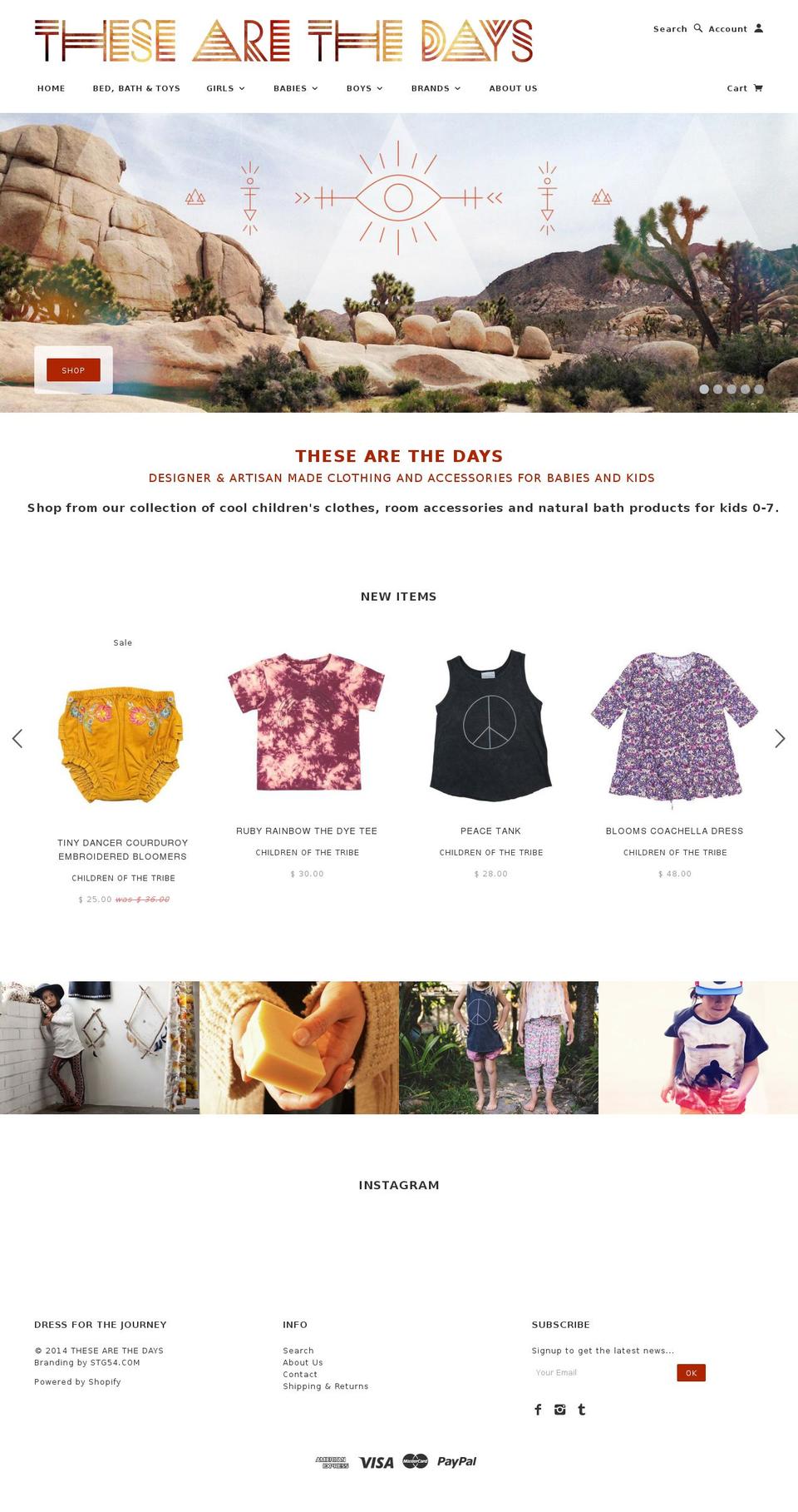 shopthesearethedays.com shopify website screenshot