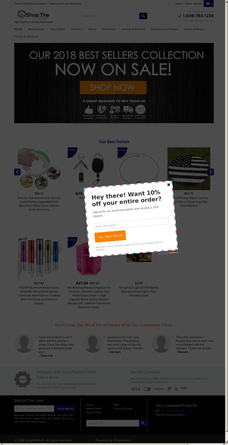 shoptheshelf.com shopify website screenshot