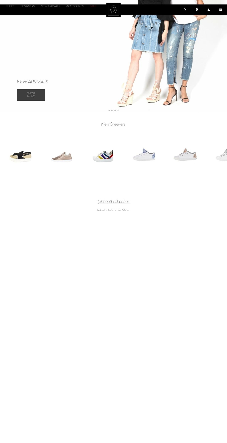 shoptheshoebox.com shopify website screenshot