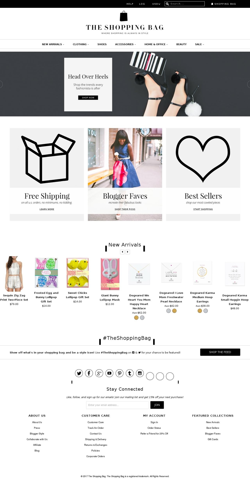 Responsive Shopify theme site example shoptheshoppingbag.com