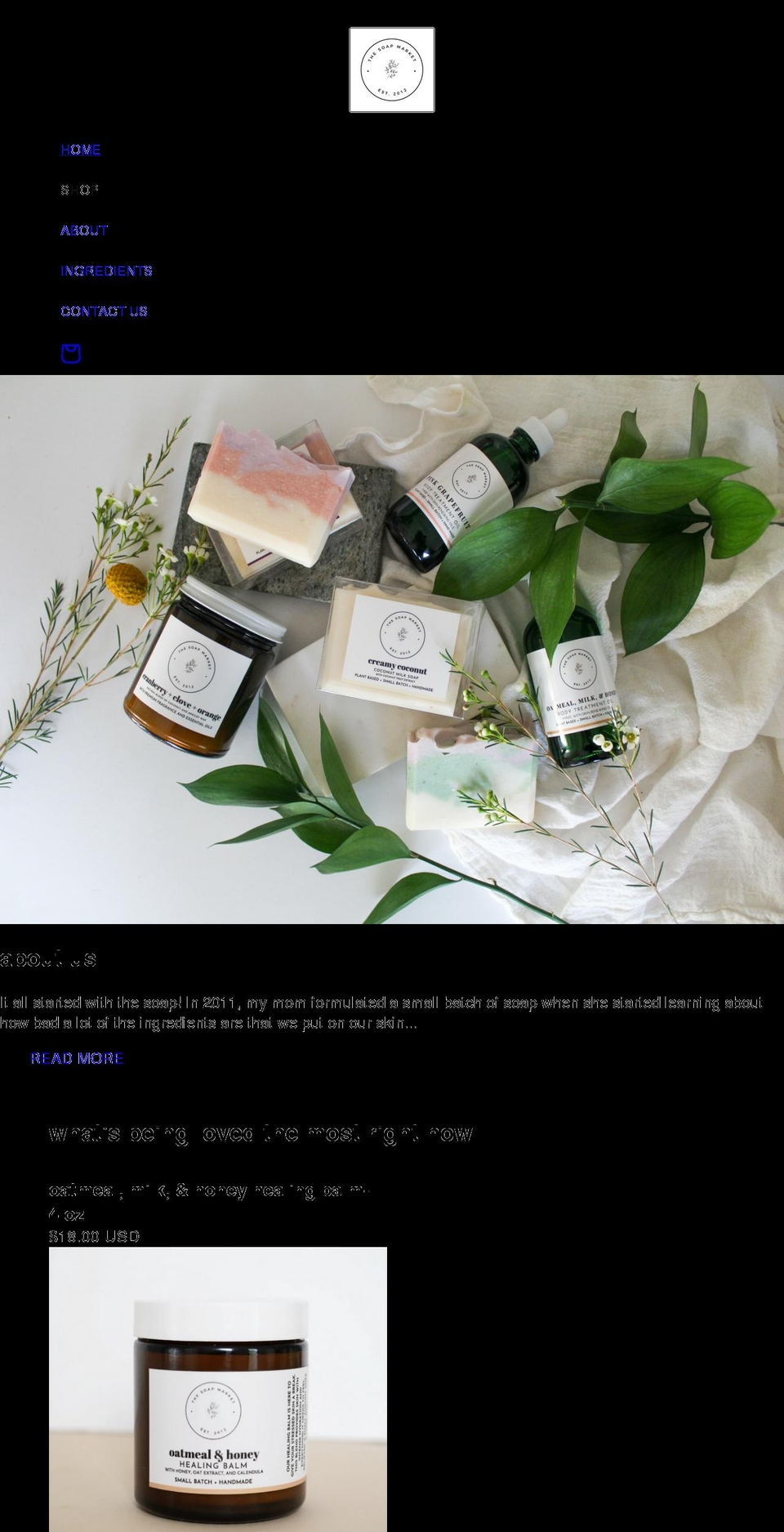 shopthesoapmarket.com shopify website screenshot