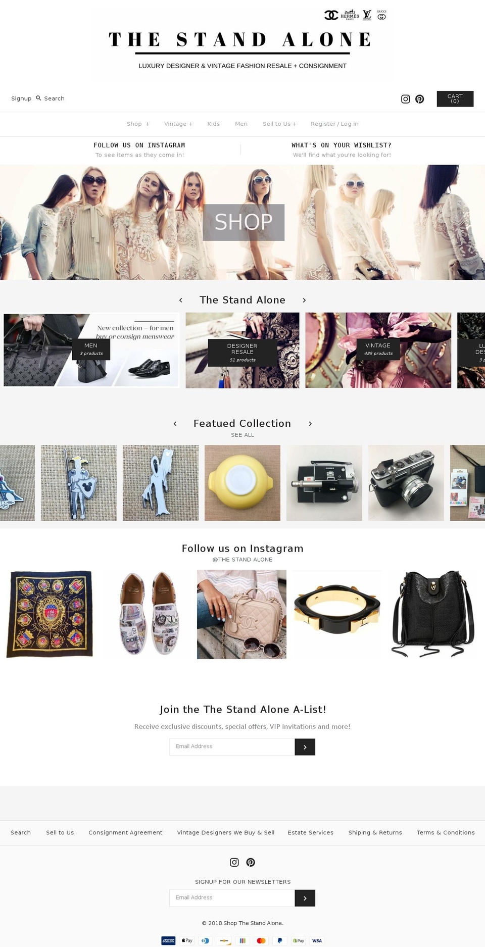 shopthestandalone.com — Shopify storefront screenshot