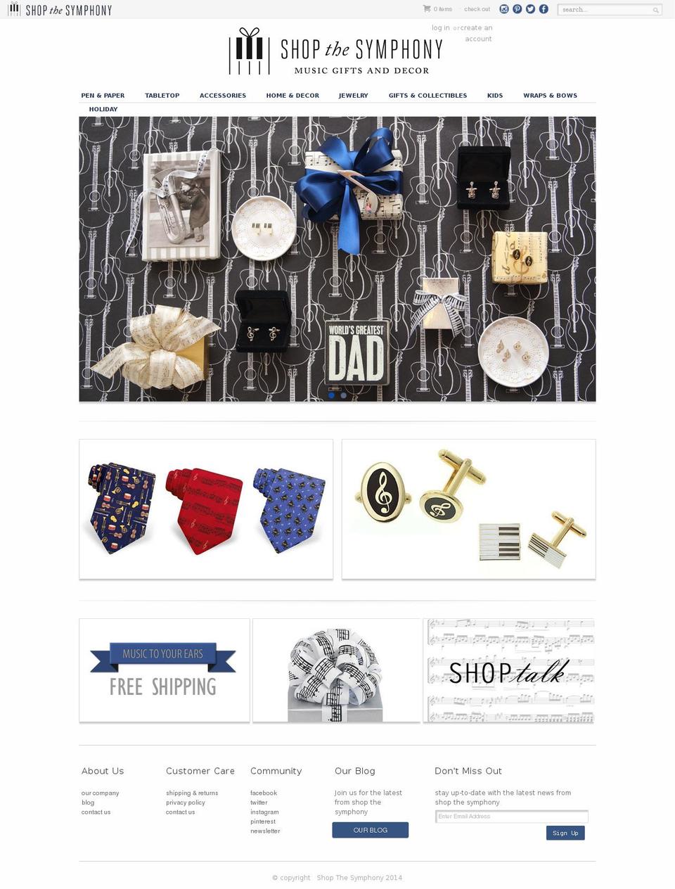 shopthesymphony.com shopify website screenshot