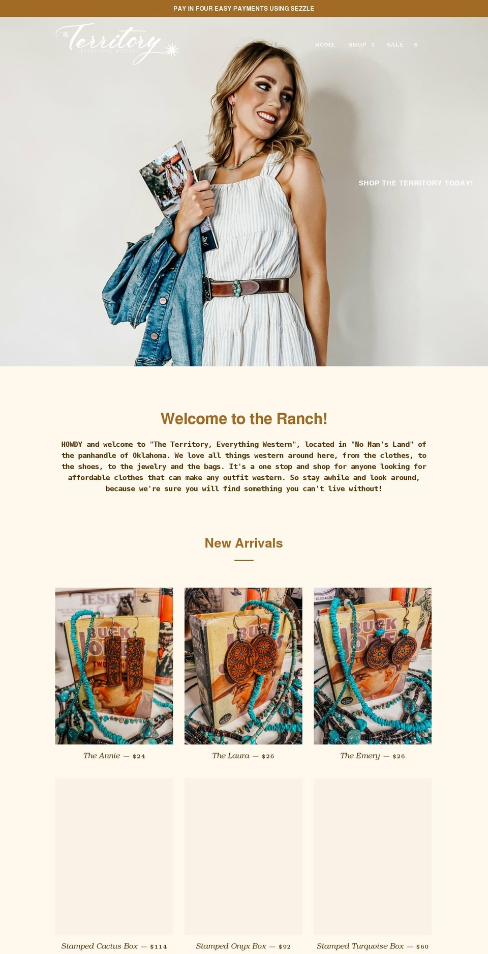 shoptheterritory.com shopify website screenshot