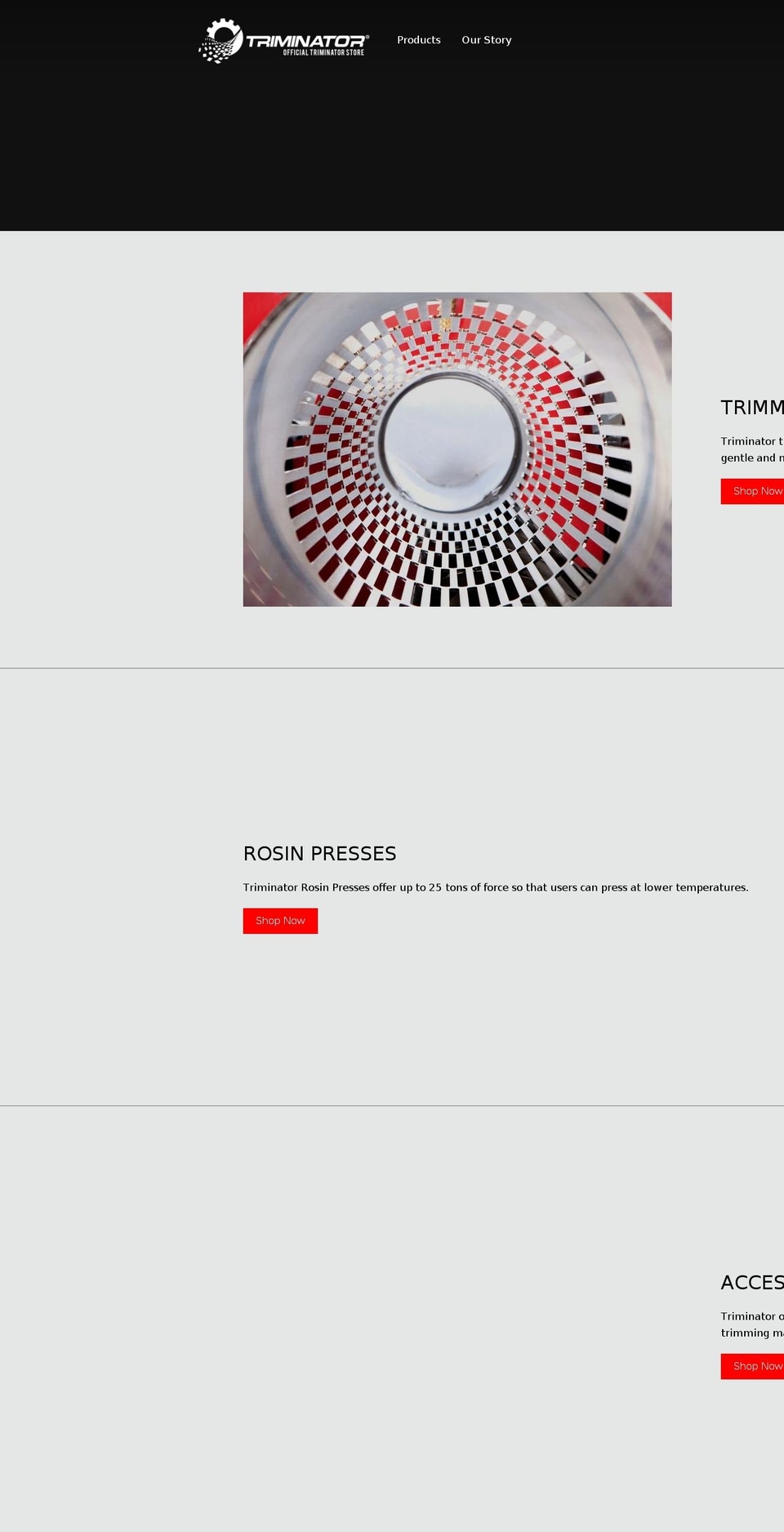 shopthetriminator.com shopify website screenshot