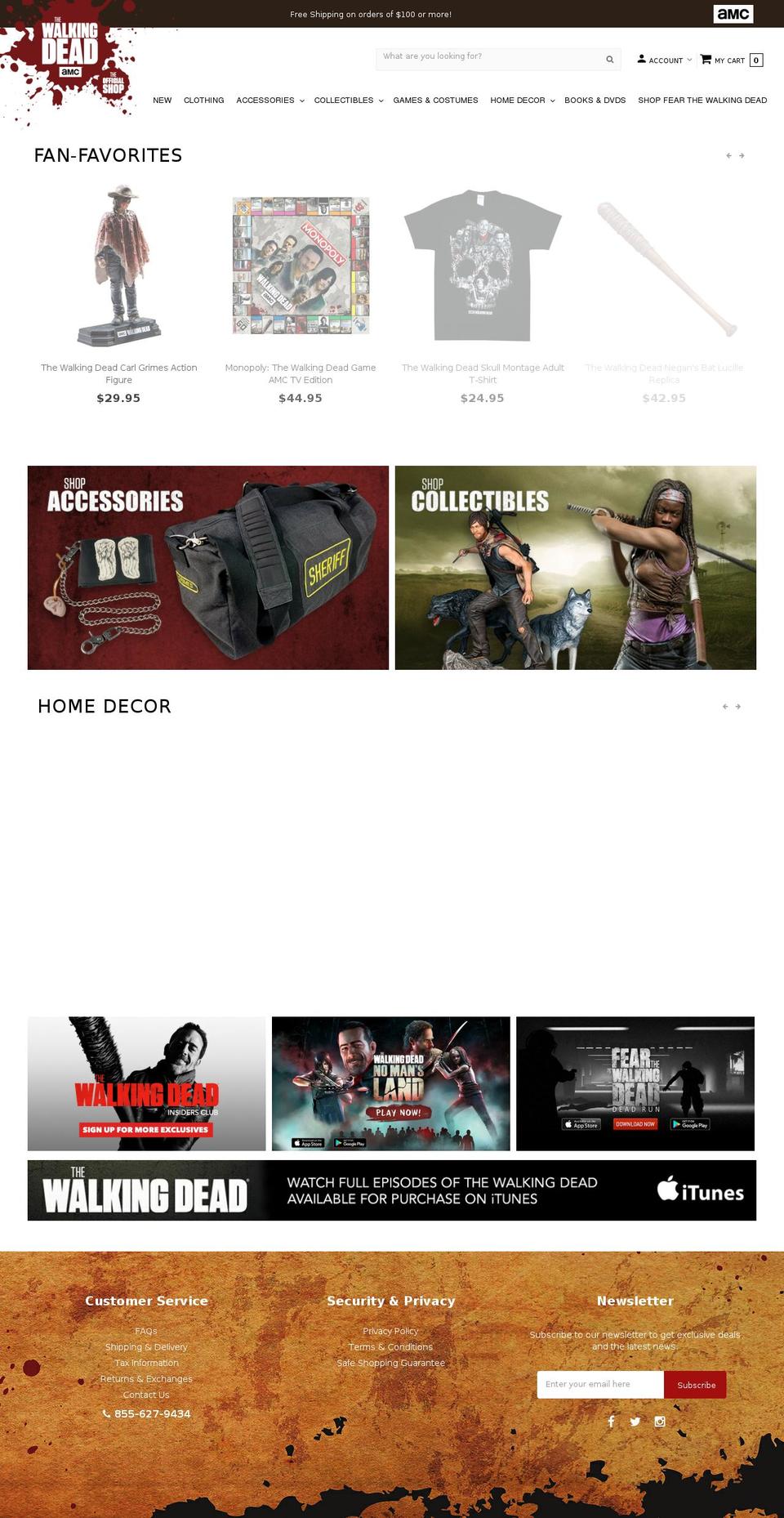 shopthewalkingdead.com shopify website screenshot