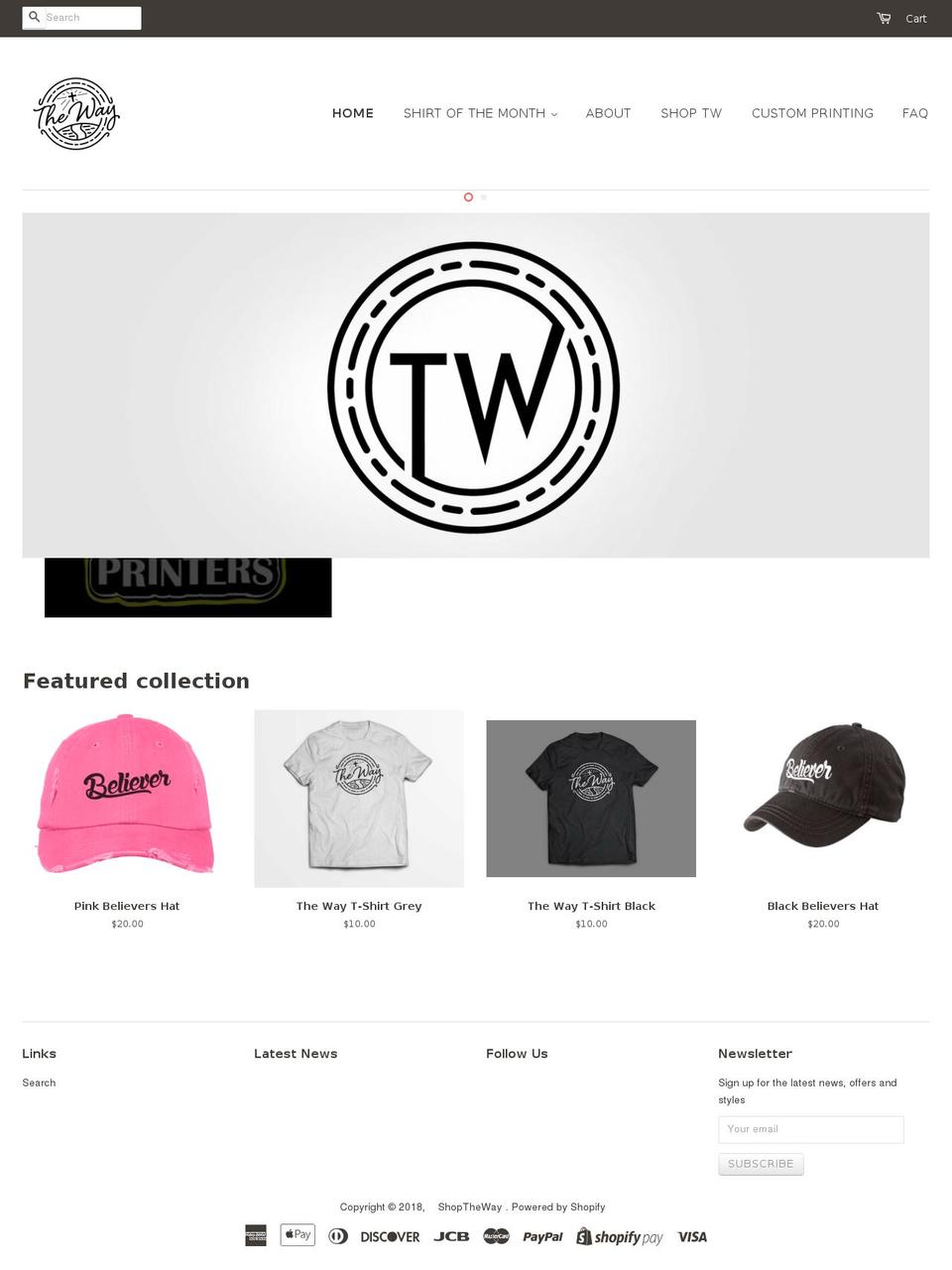 shoptheway.com shopify website screenshot