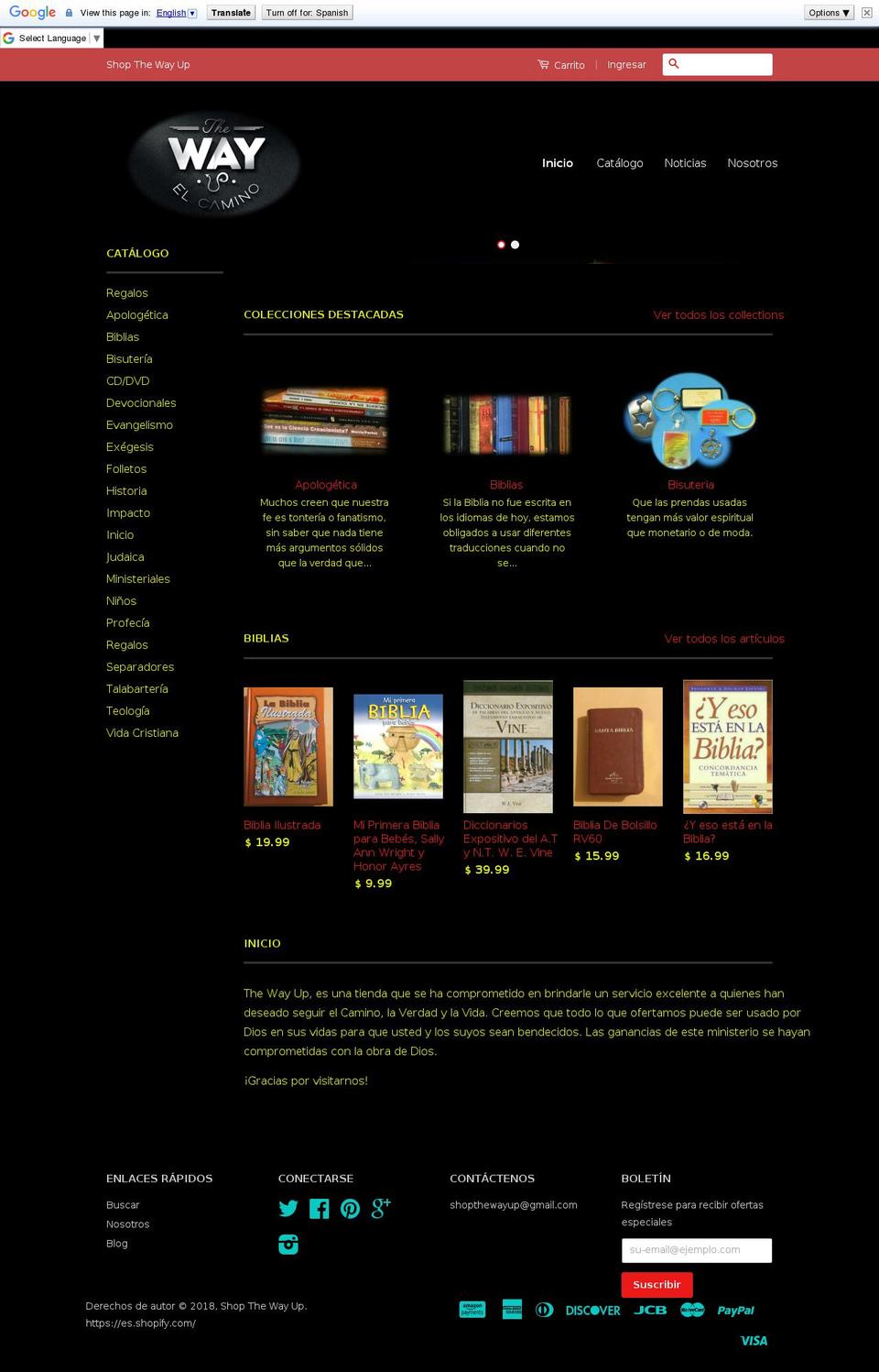 shopthewayup.com shopify website screenshot