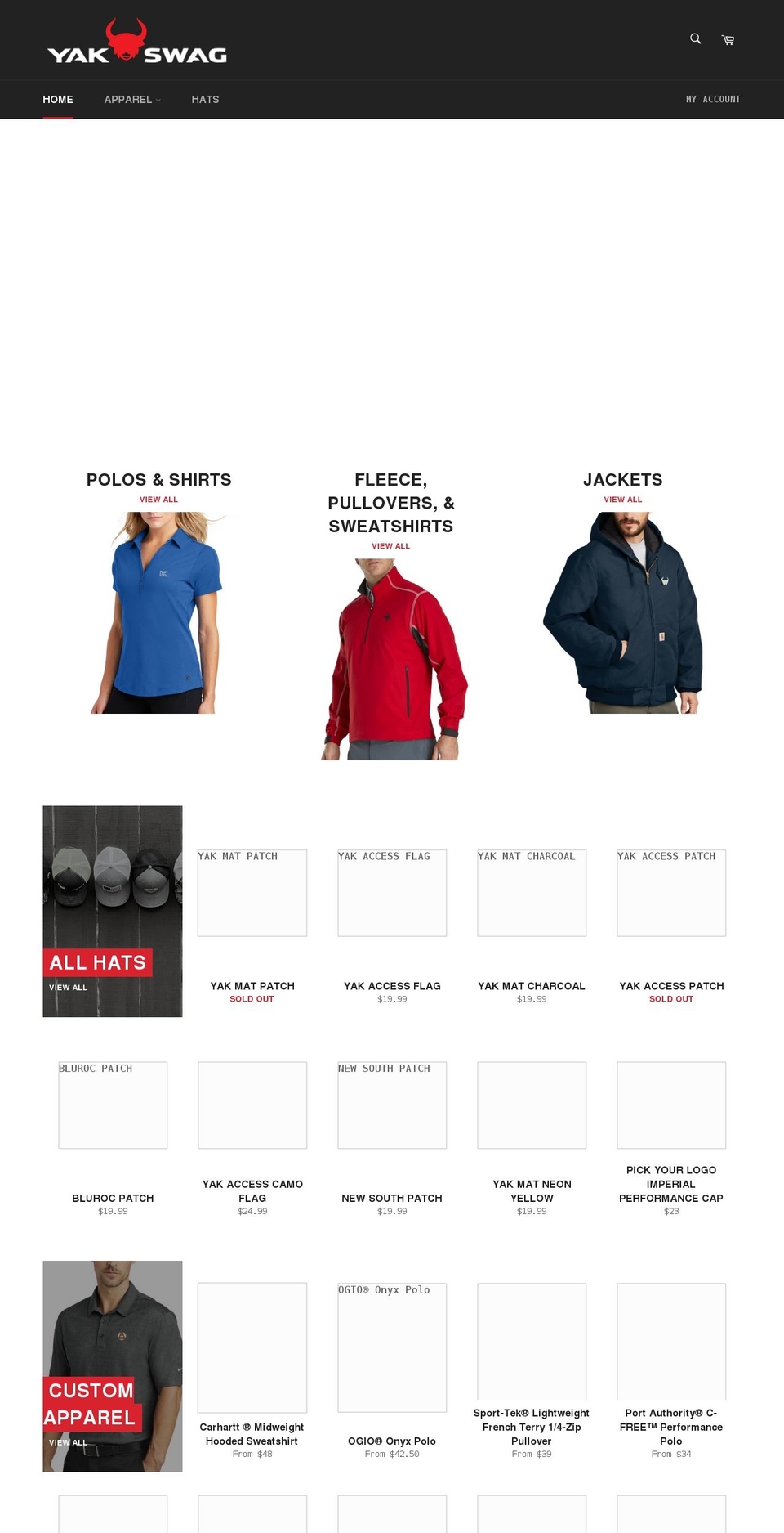 shoptheyak.com — Shopify storefront screenshot