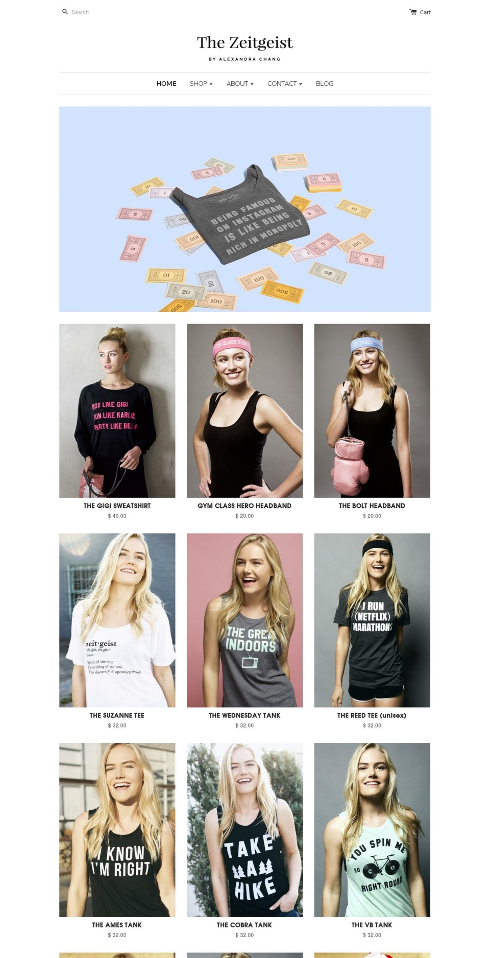 shopthezeitgeist.com shopify website screenshot