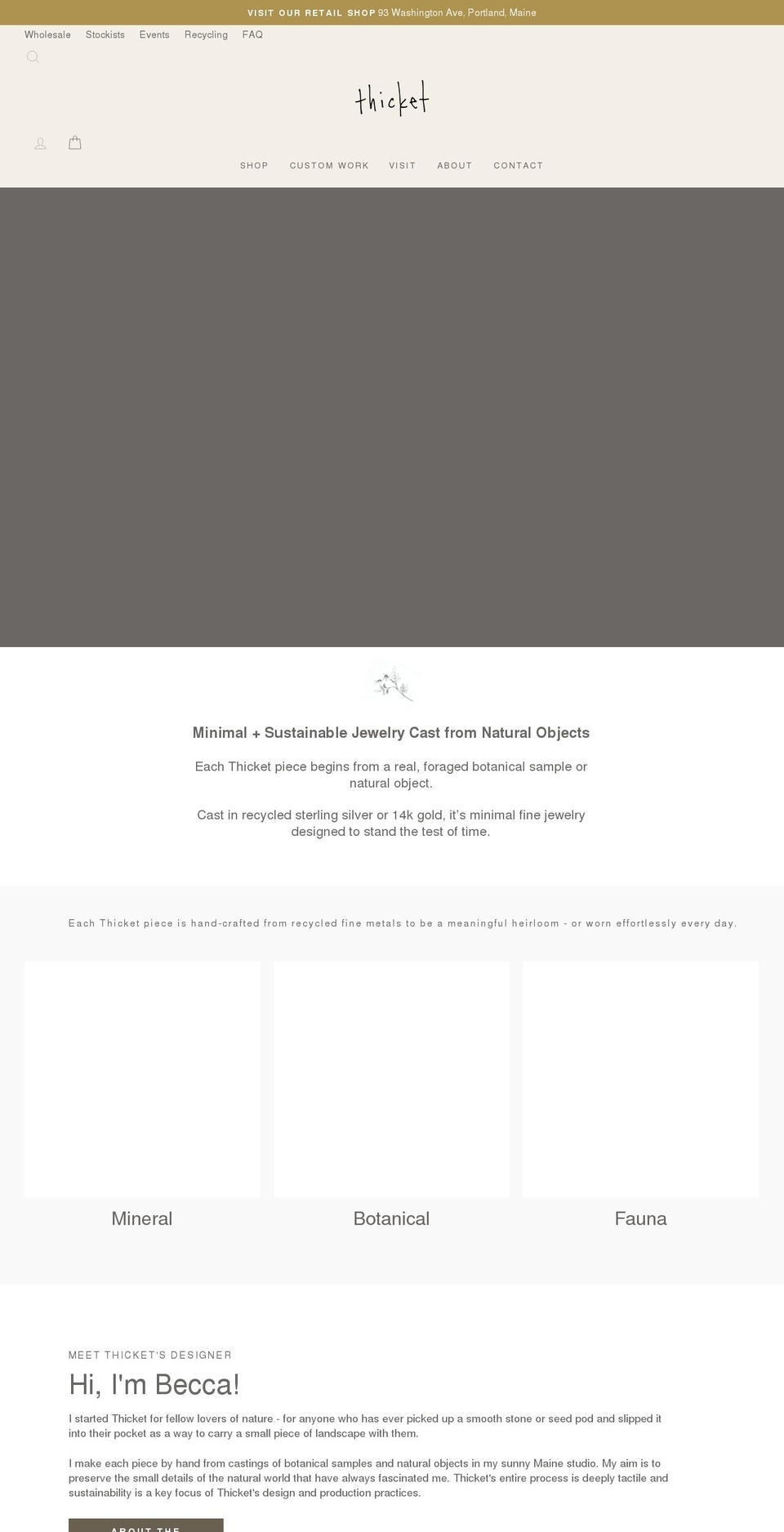 shopthicket.com shopify website screenshot