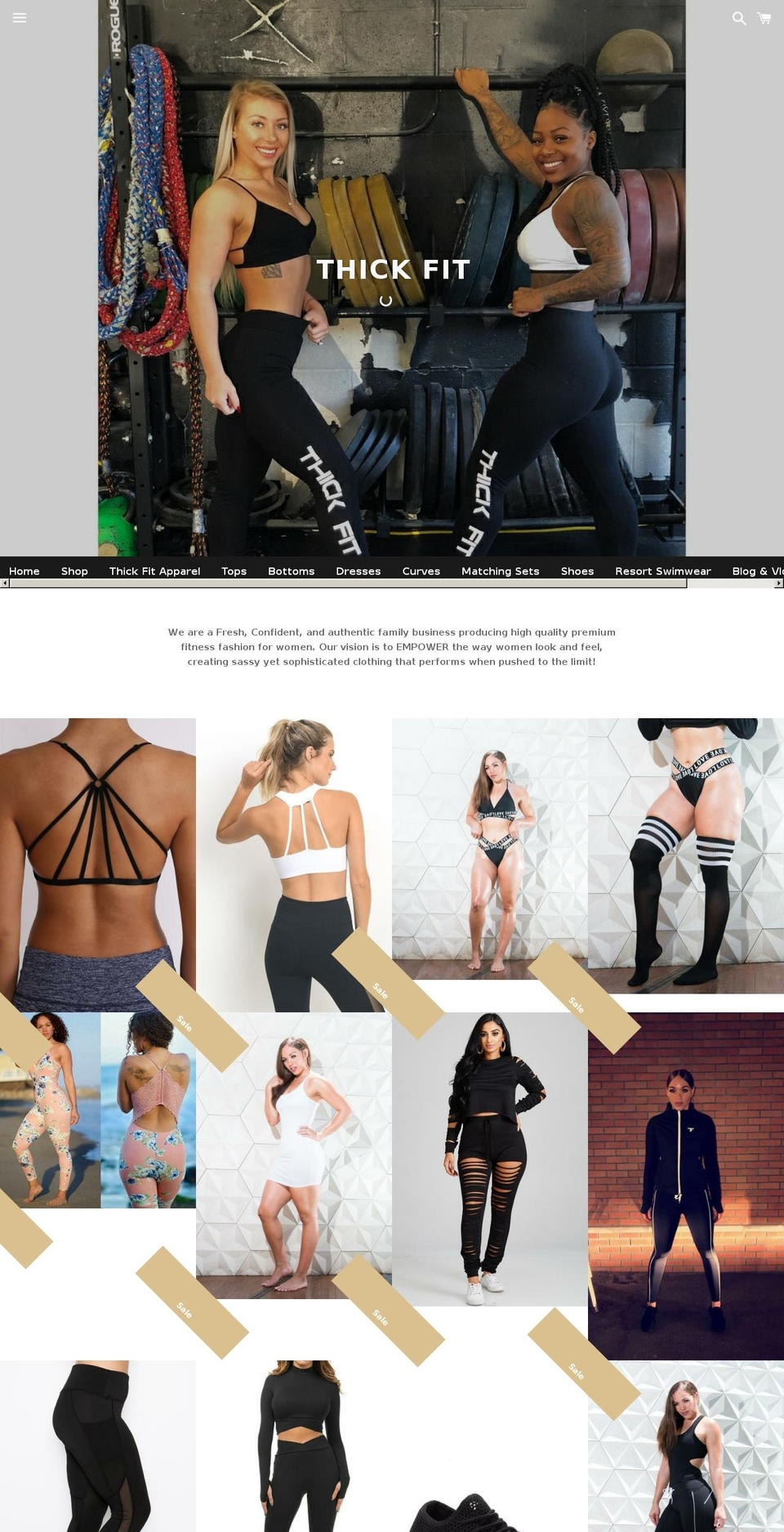 shopthickfit.com — Shopify storefront screenshot