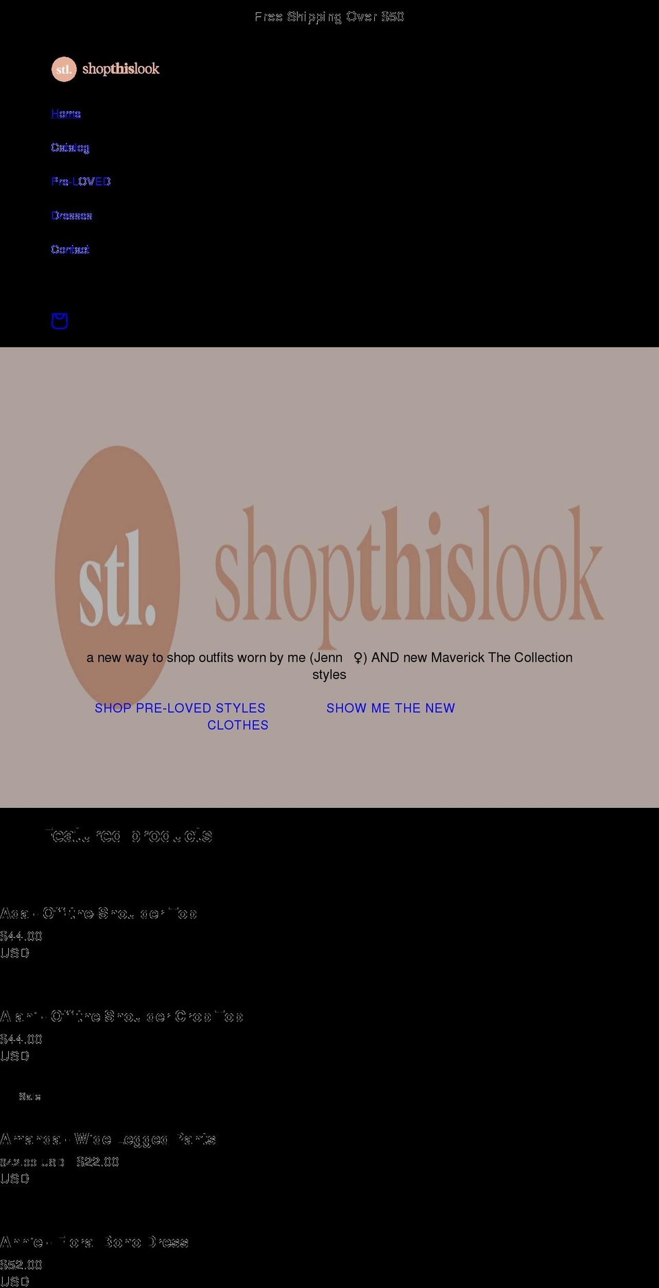 shopthislook.co shopify website screenshot