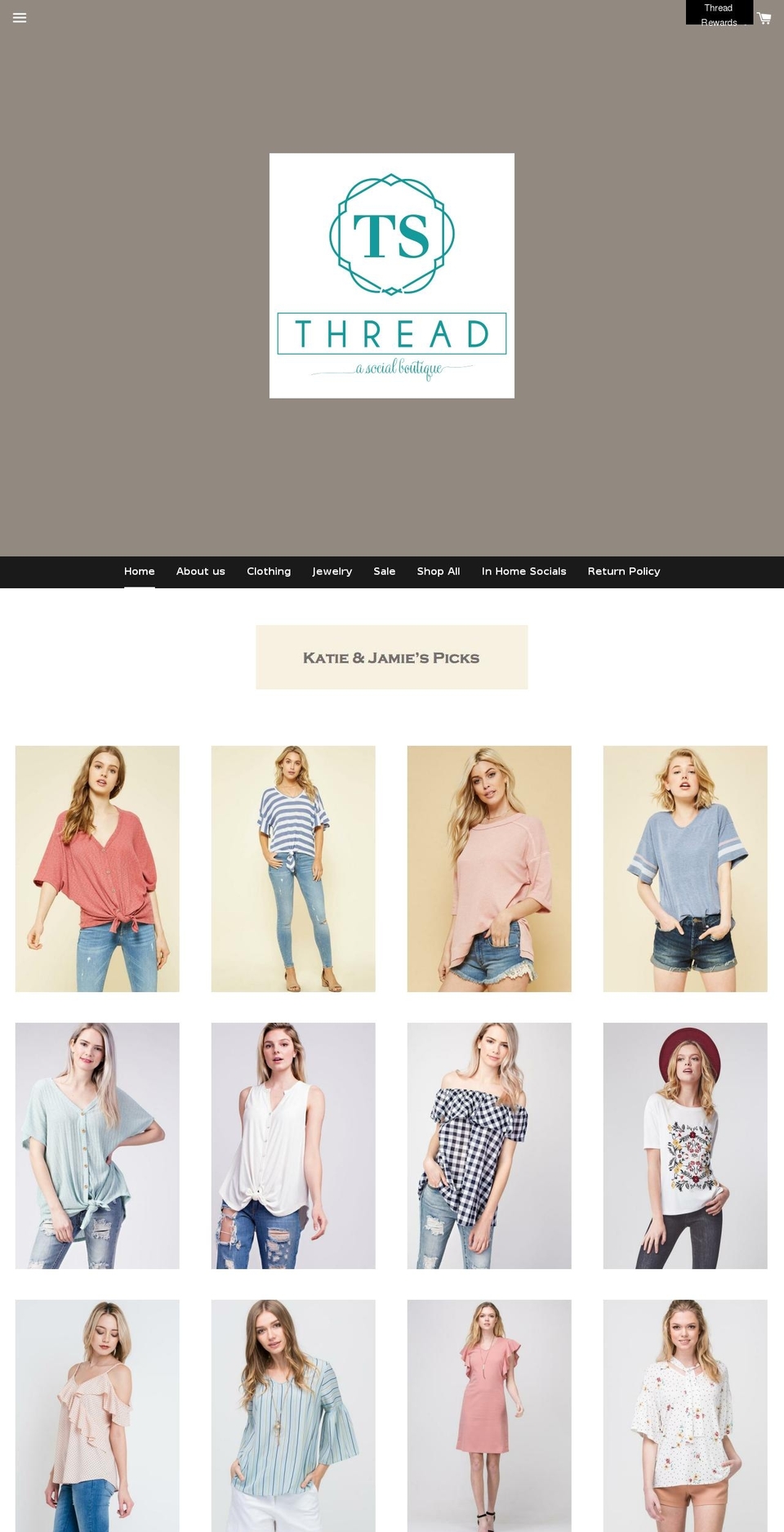 shopthreadsocial.com shopify website screenshot