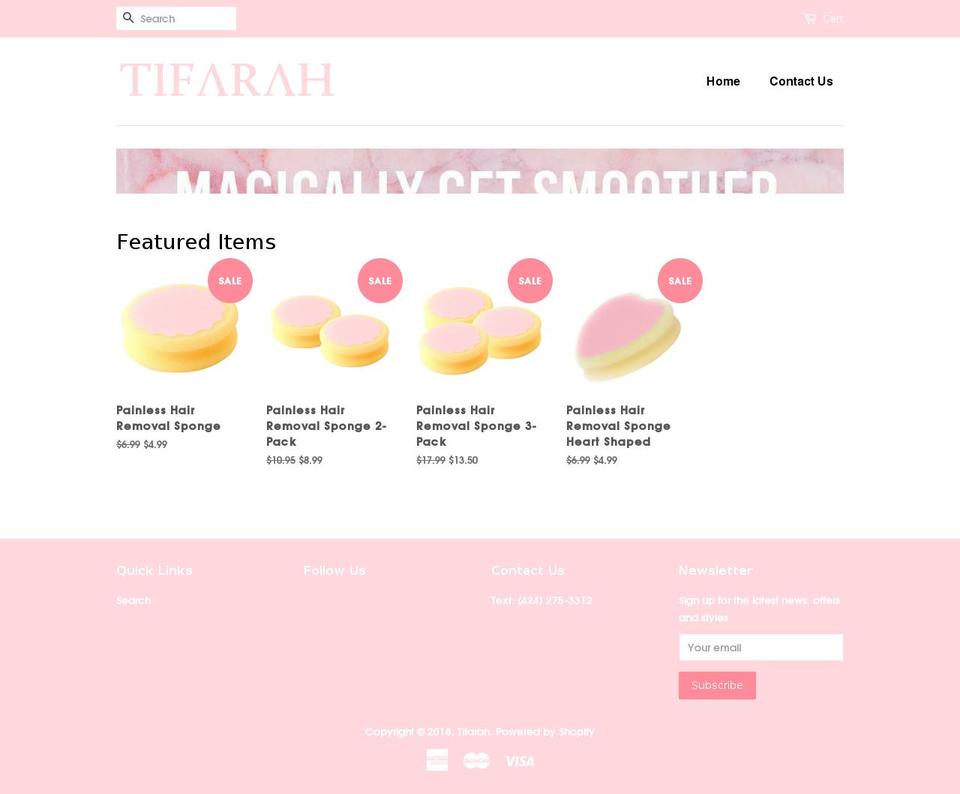 shoptifarah.com — Shopify storefront screenshot