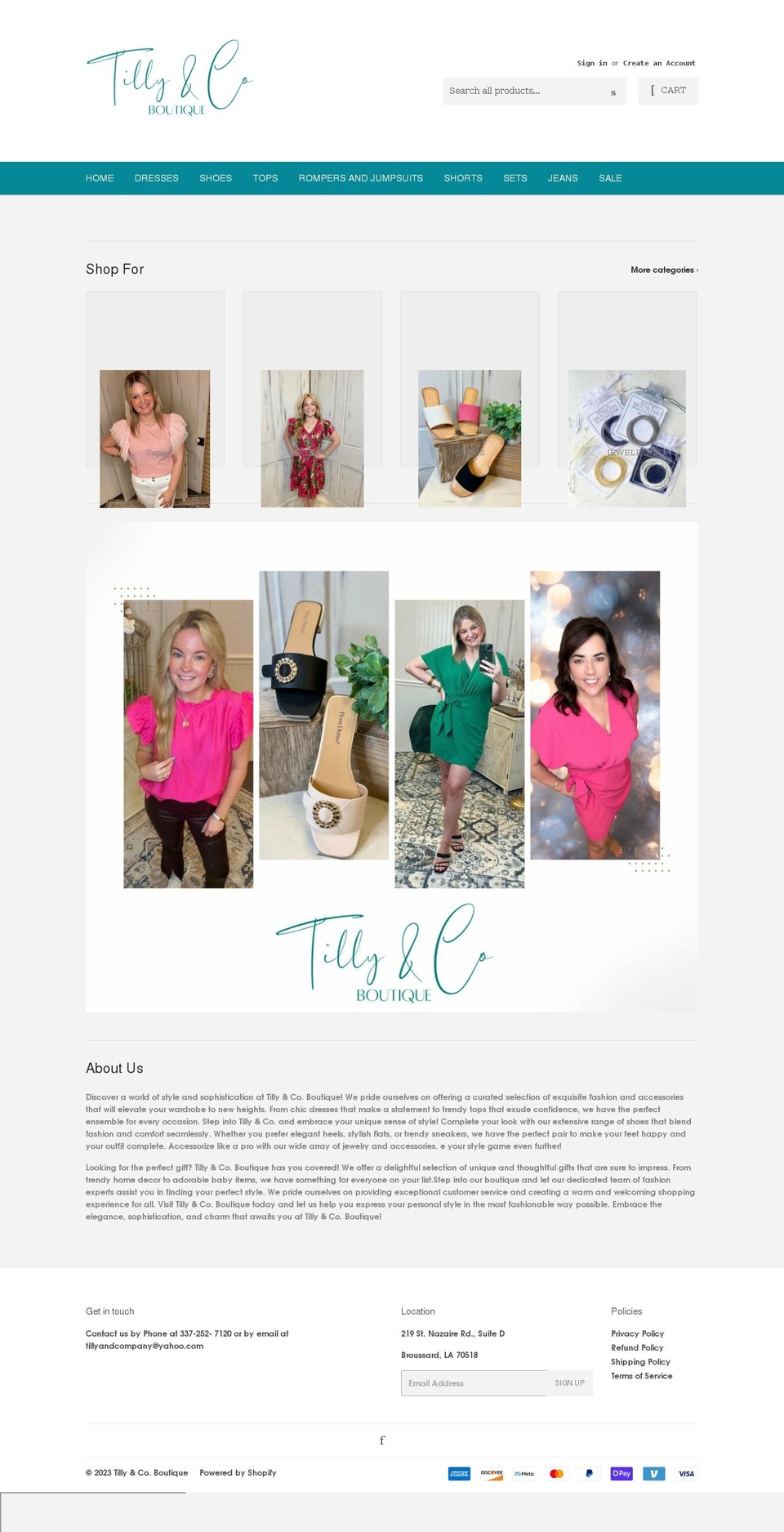 shoptillyandco.com shopify website screenshot