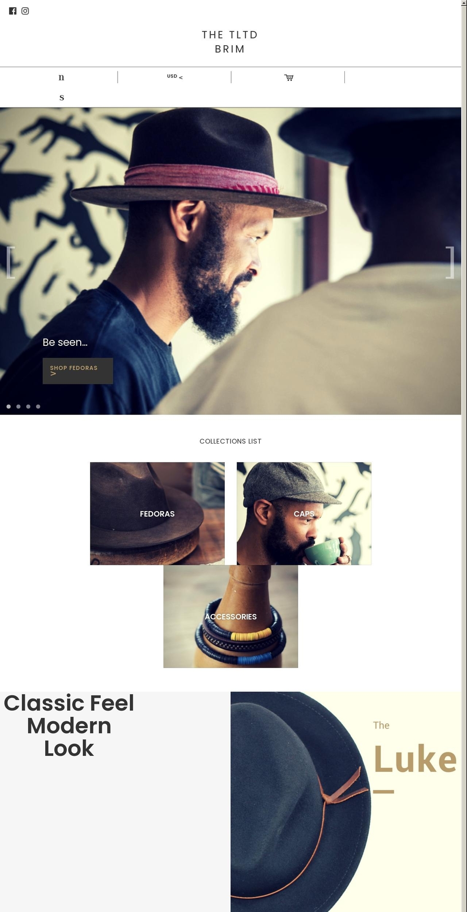 shoptiltedbrim.com — Shopify storefront screenshot