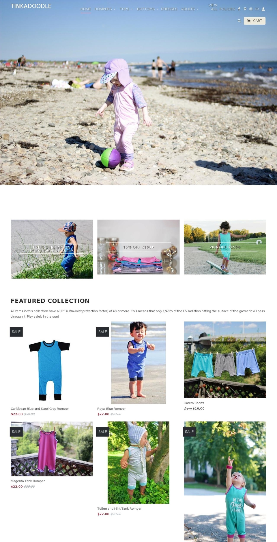 shoptinkadoodle.com — Shopify storefront screenshot