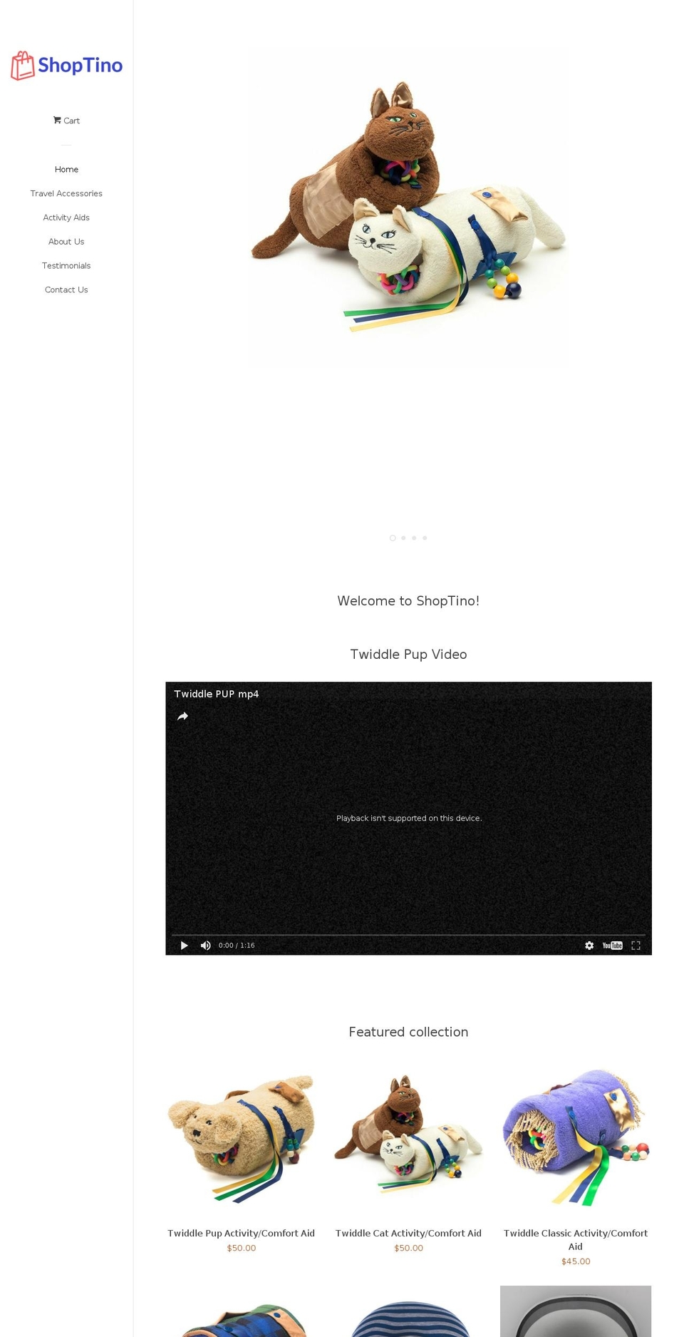 shoptino.com shopify website screenshot