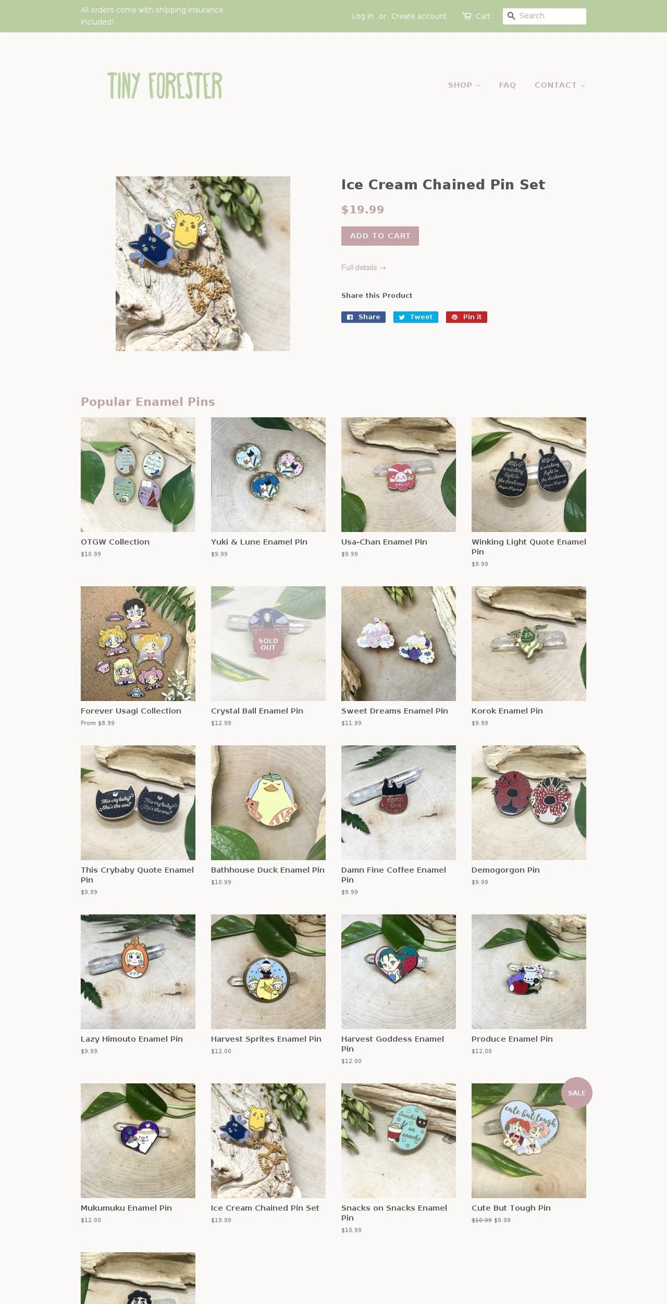 shoptinyforester.com — Shopify storefront screenshot