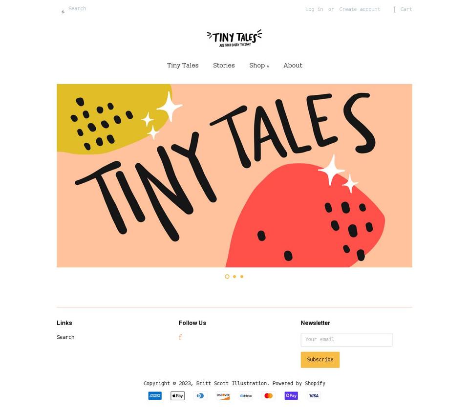 shoptinytales.com — Shopify storefront screenshot