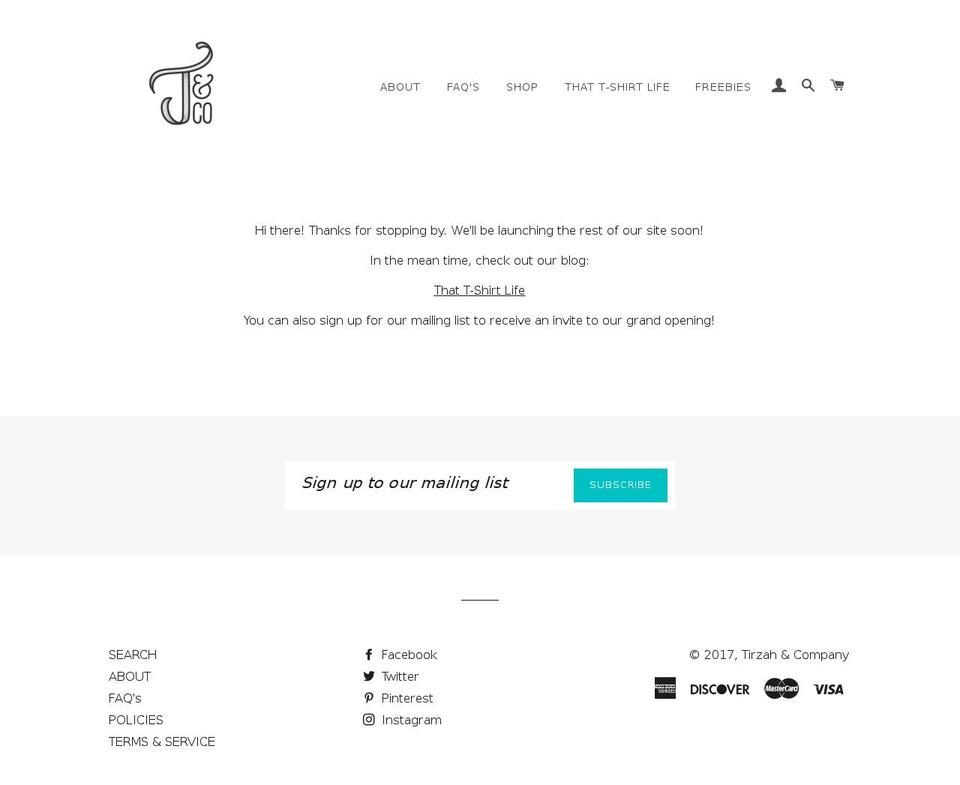 shoptirzah.com shopify website screenshot