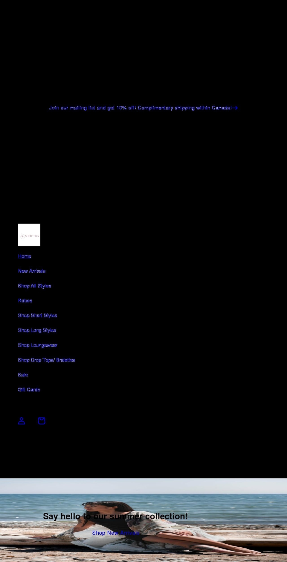 shoptks.com shopify website screenshot