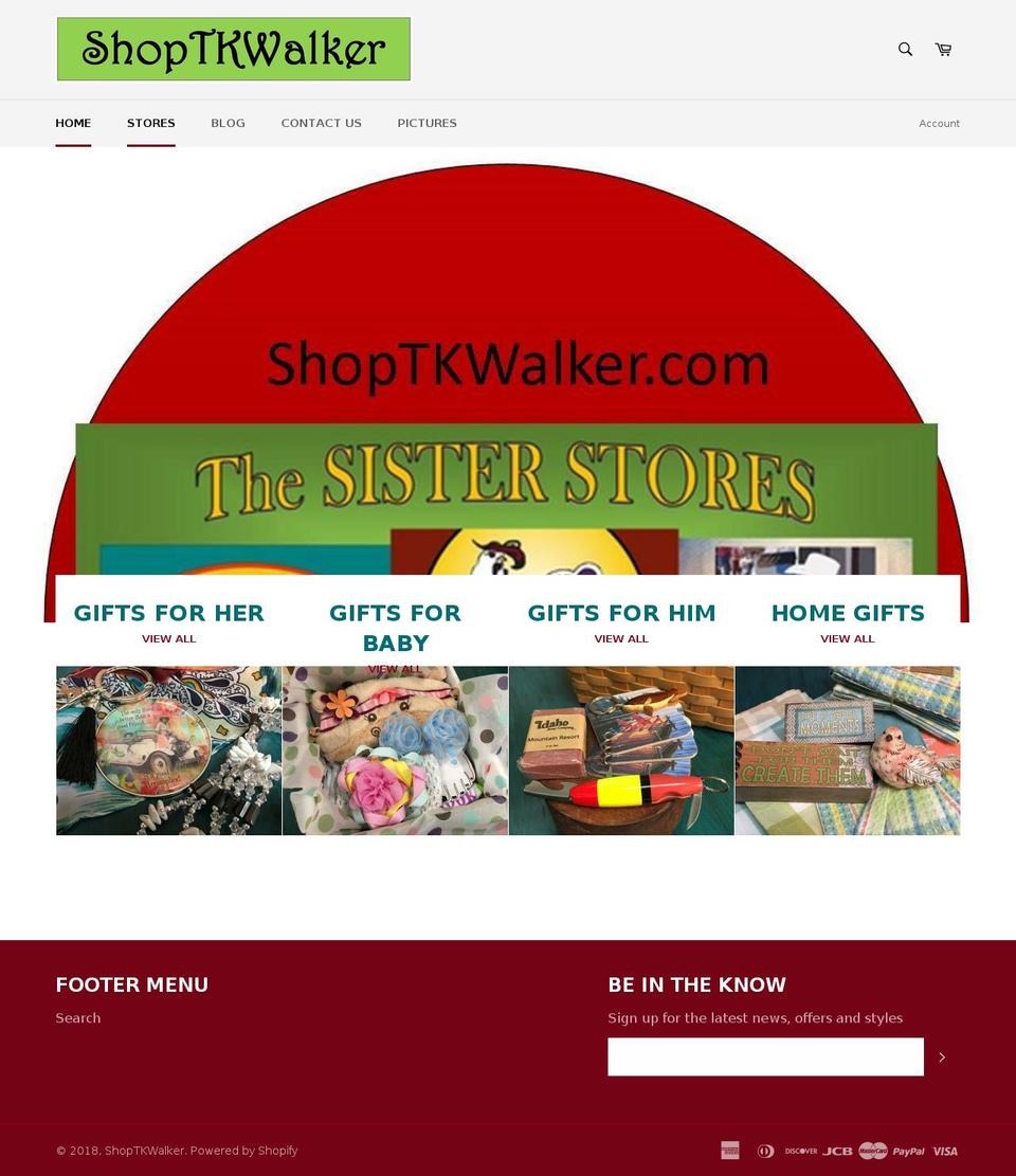 shoptkwalker.com — Shopify storefront screenshot