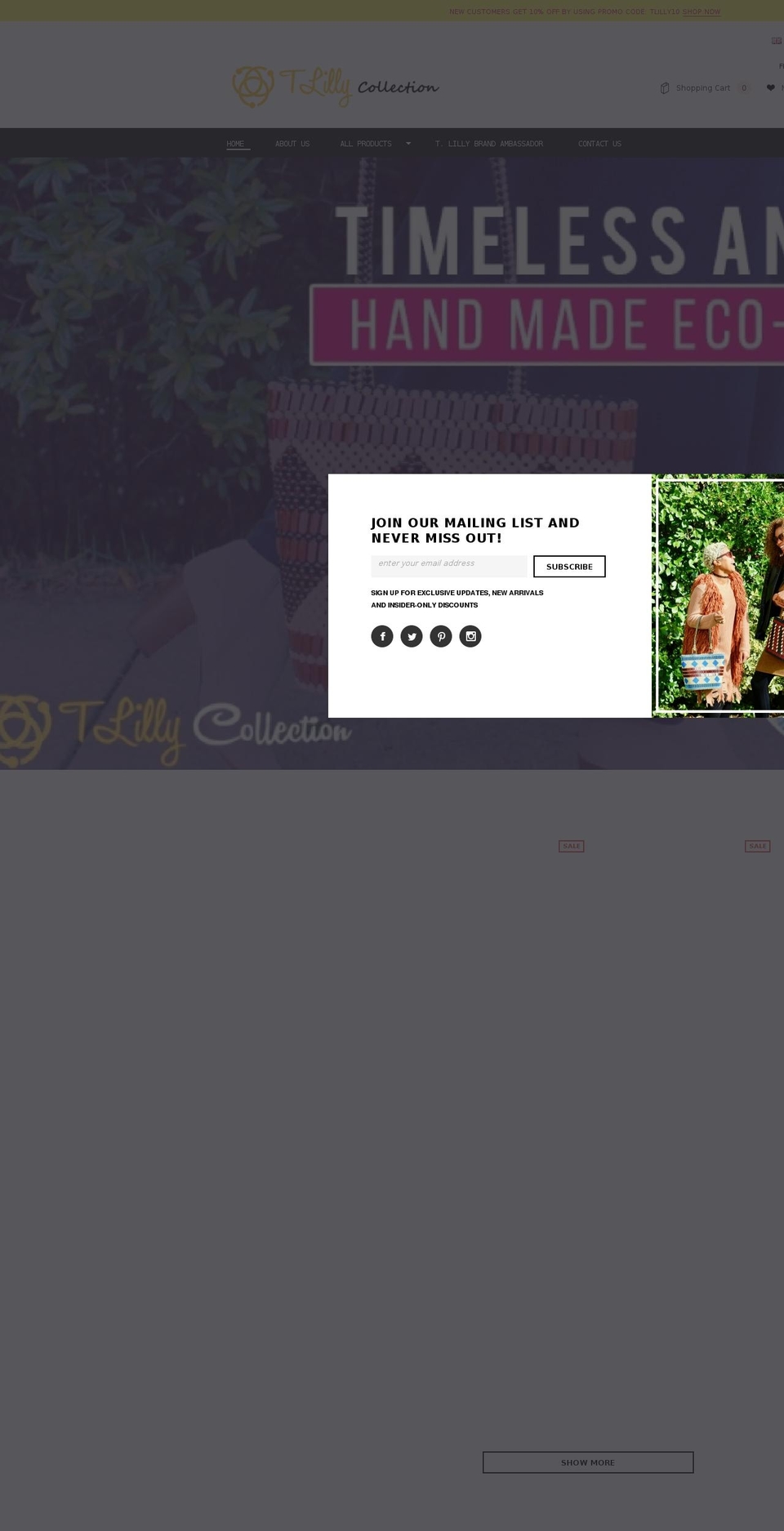 shoptlilly.com — Shopify storefront screenshot