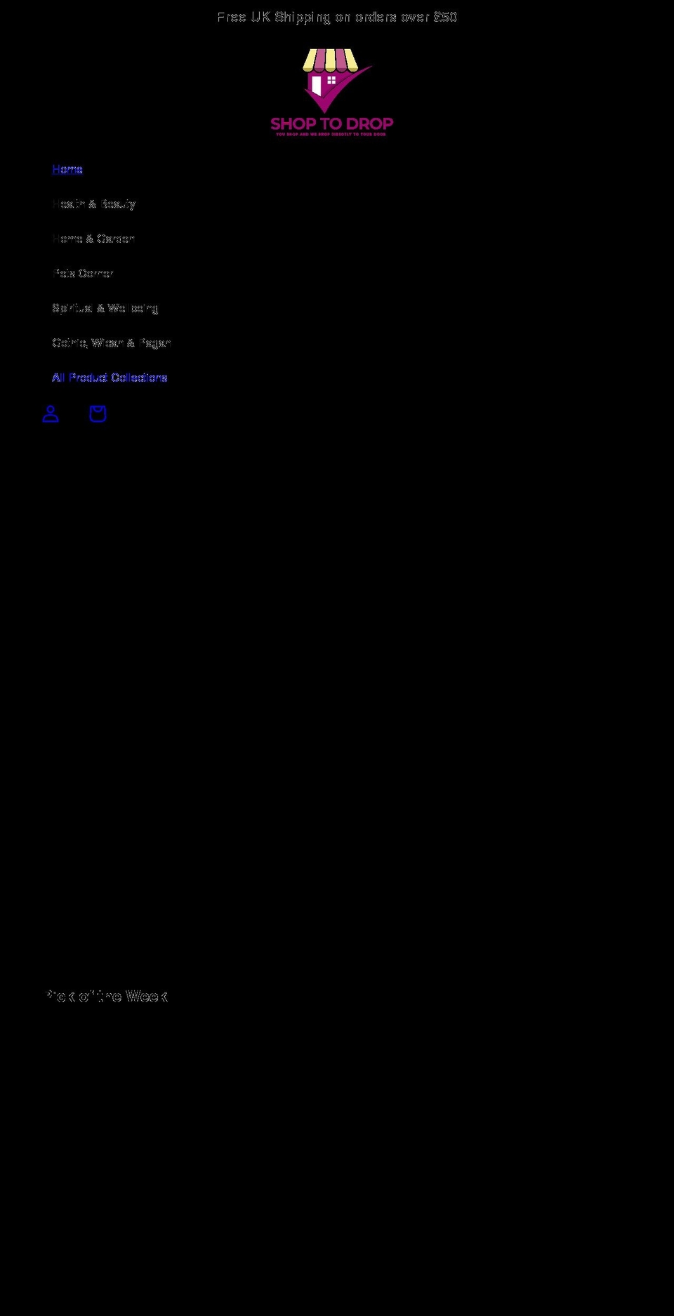 shoptodrop.co.uk shopify website screenshot